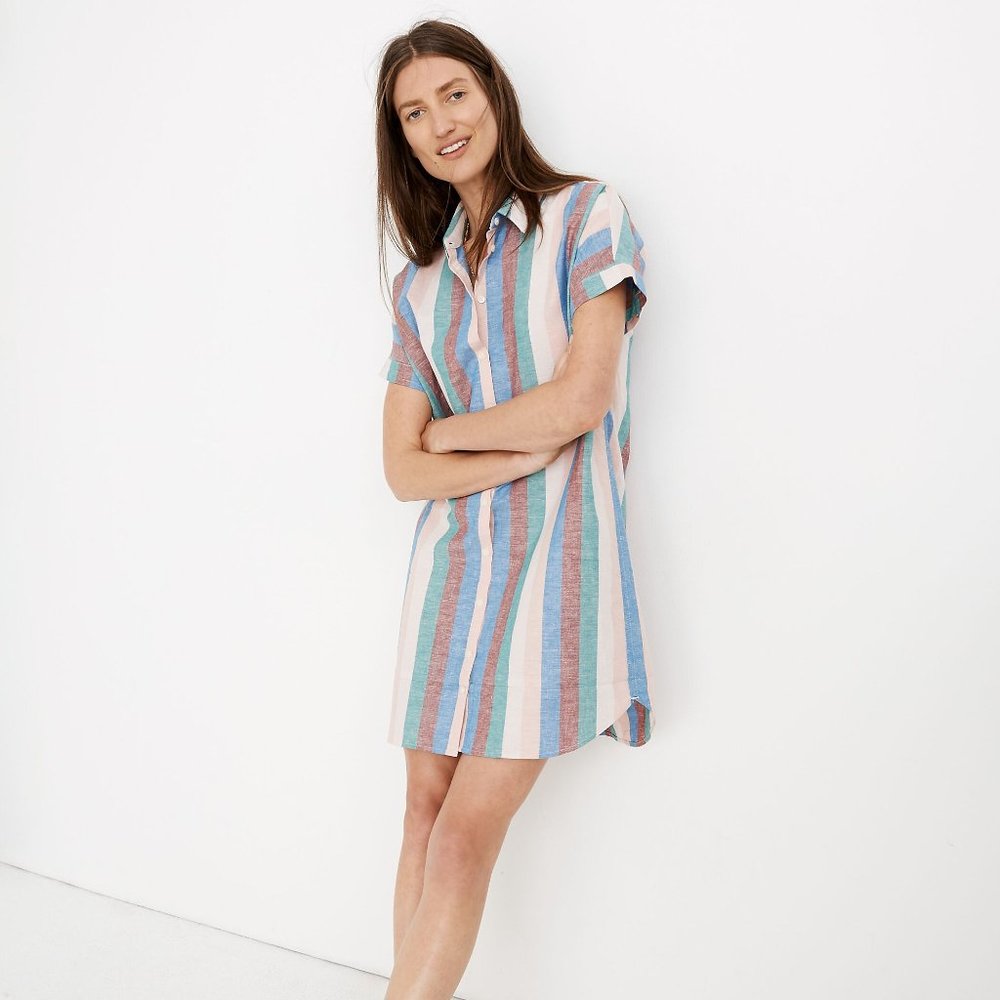 Madewell Central Shirtdress in Flagstaff Stripe